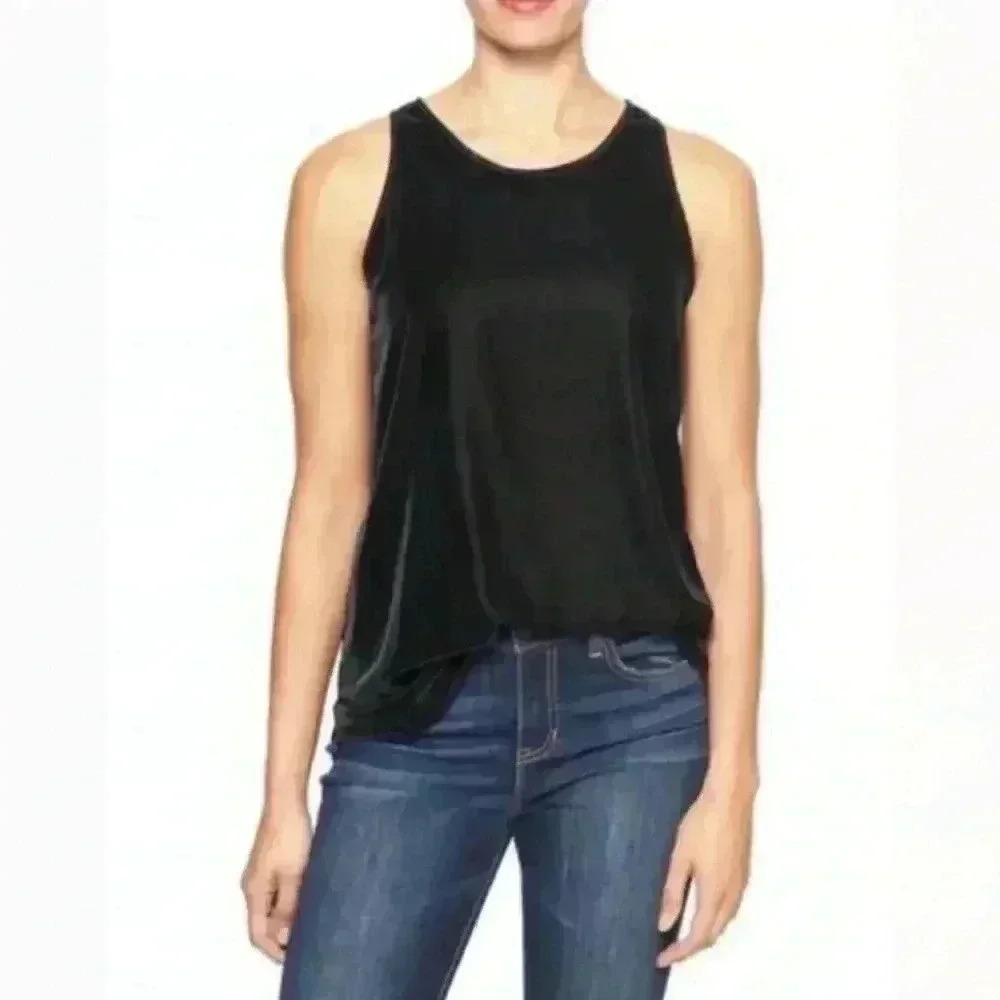 Gap Black Velvet High Neck Tank Top | Size XSP,
Holidays, Party,